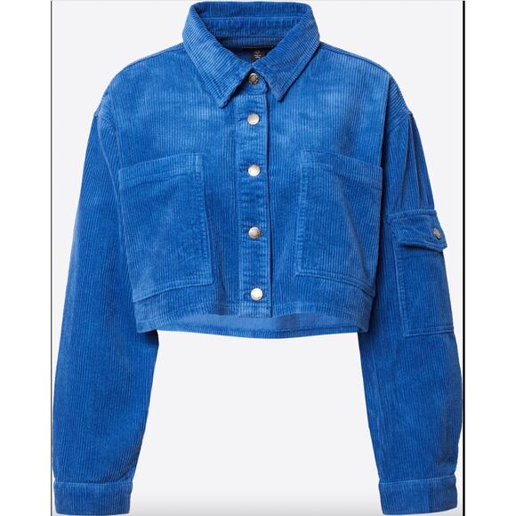 EUC Nasty Gal Royal‎ CobBlue Corduroy Cropped Jacket - Picture 6 of 16